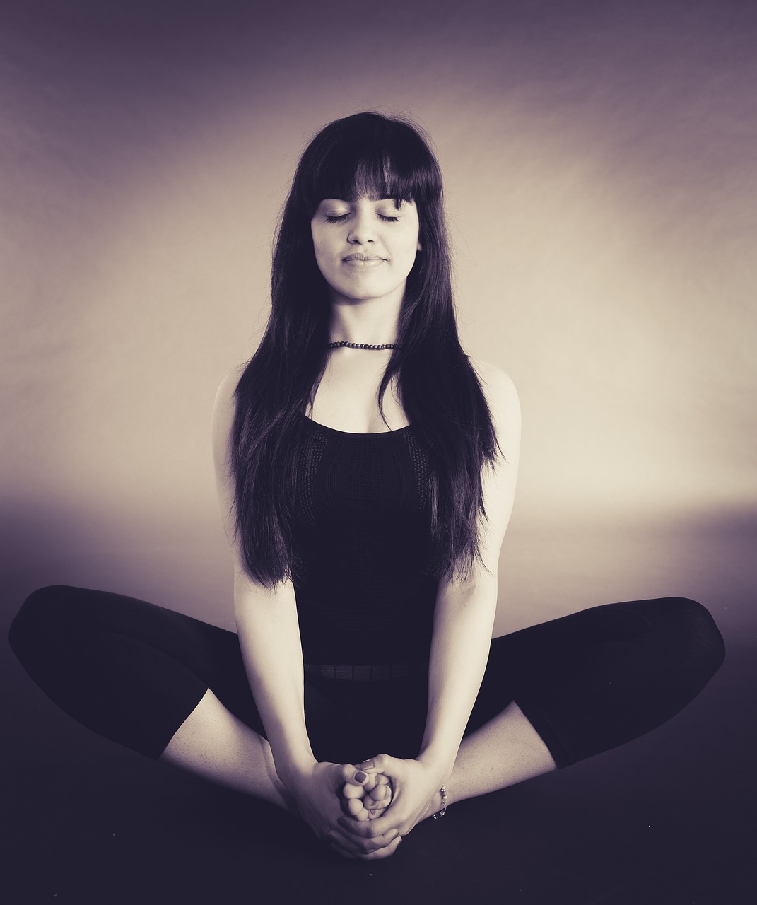 bound angle yoga pose